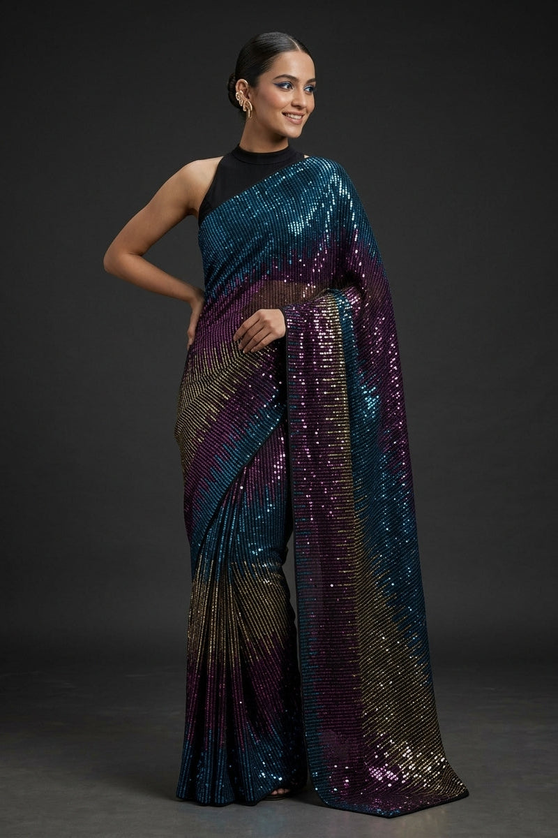 Made of Moonlight -Georgette Saree