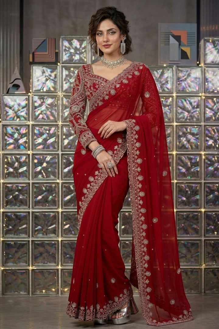 Timeless Stories Georgette Silk Saree