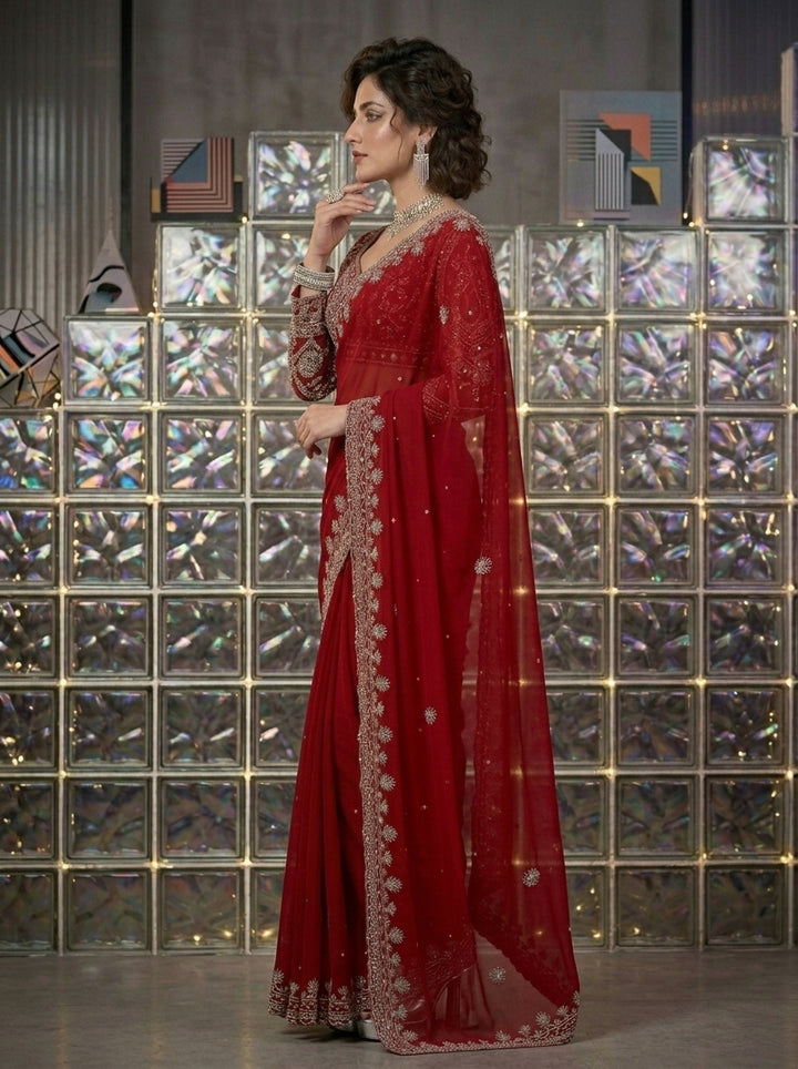 Timeless Stories Georgette Silk Saree