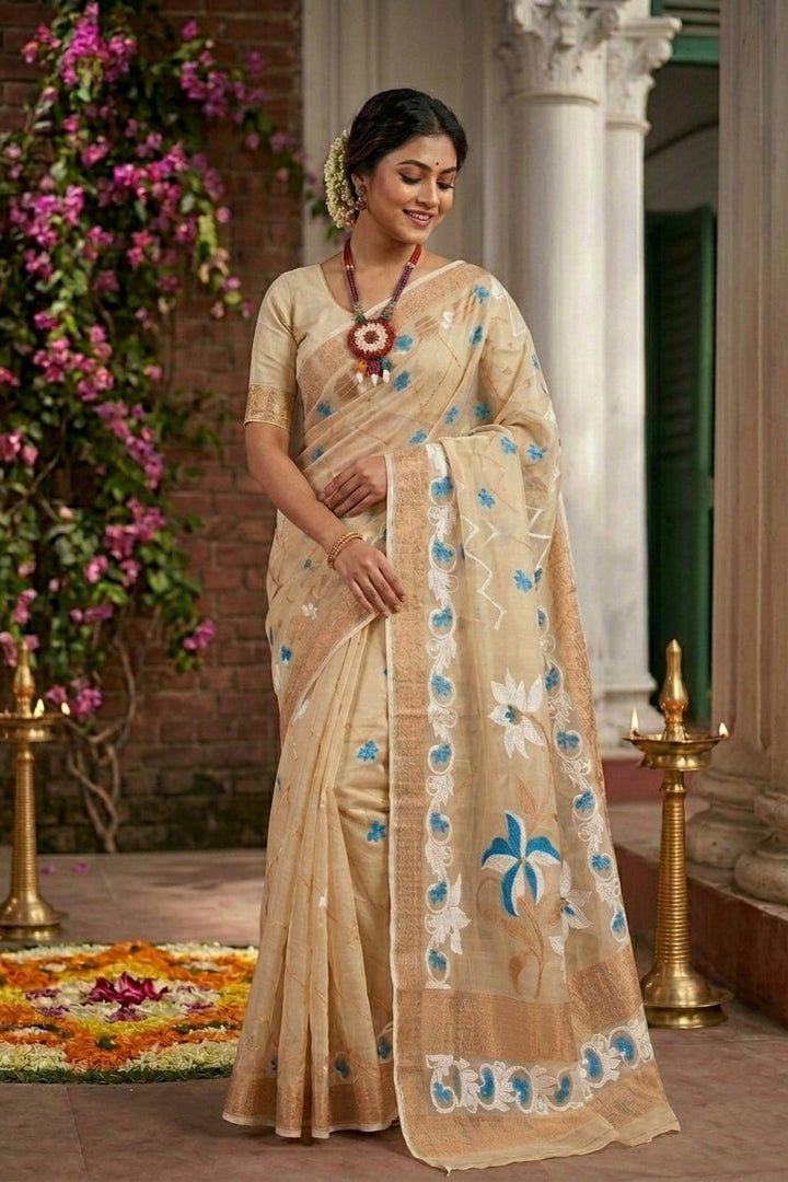 Nirjharini Dhakai Jamdani Saree