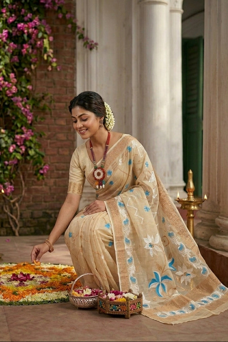 Nirjharini Dhakai Jamdani Saree