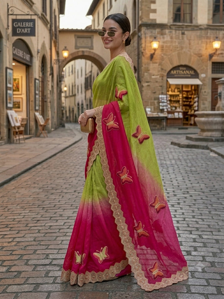 Traveling In Luxury- Fancy Silk Saree