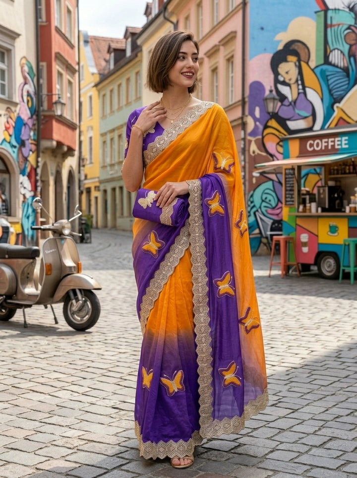 Traveling In Luxury- Fancy Silk Saree