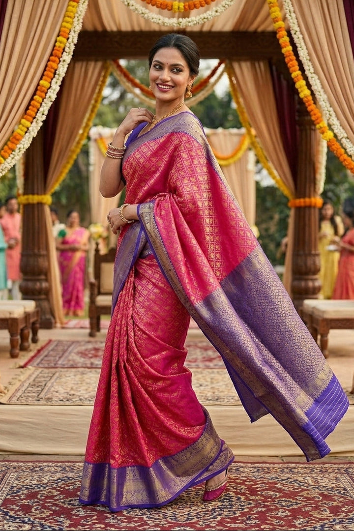 Crown Of Color Banarasi Silk Saree