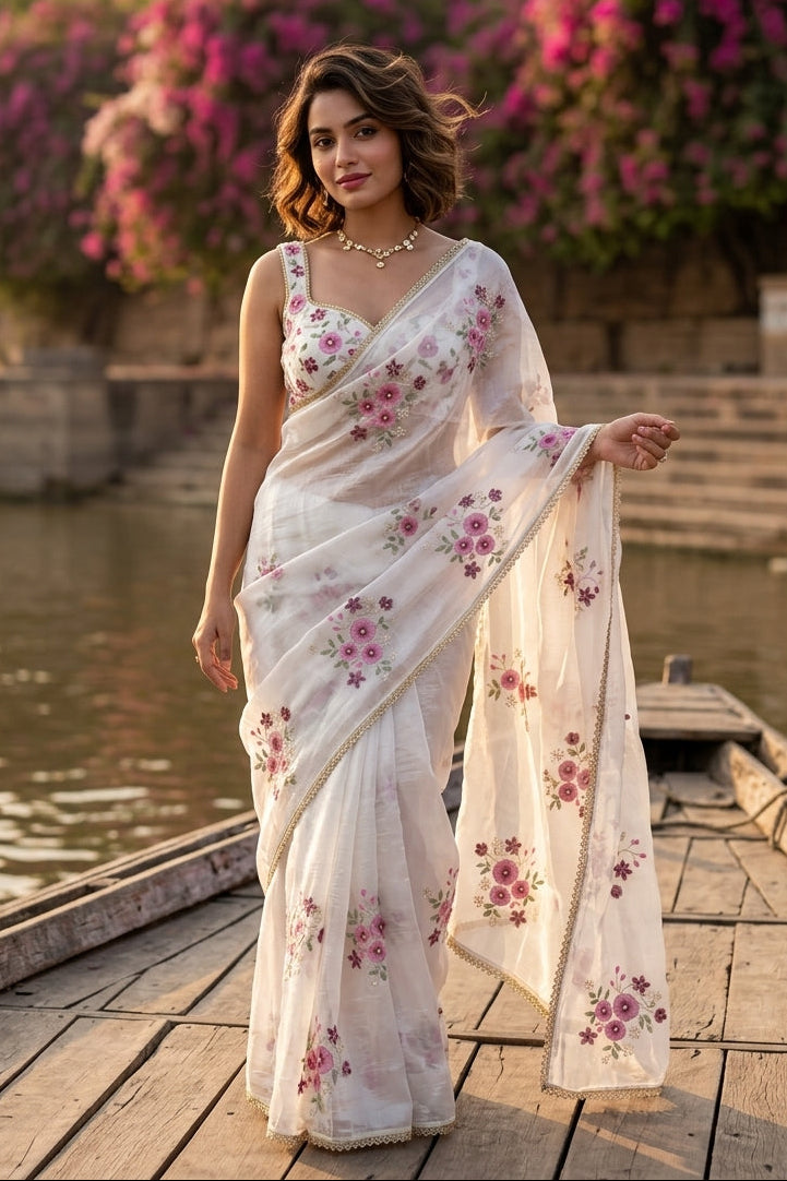 Auspicious Beginning Crush Silk Saree