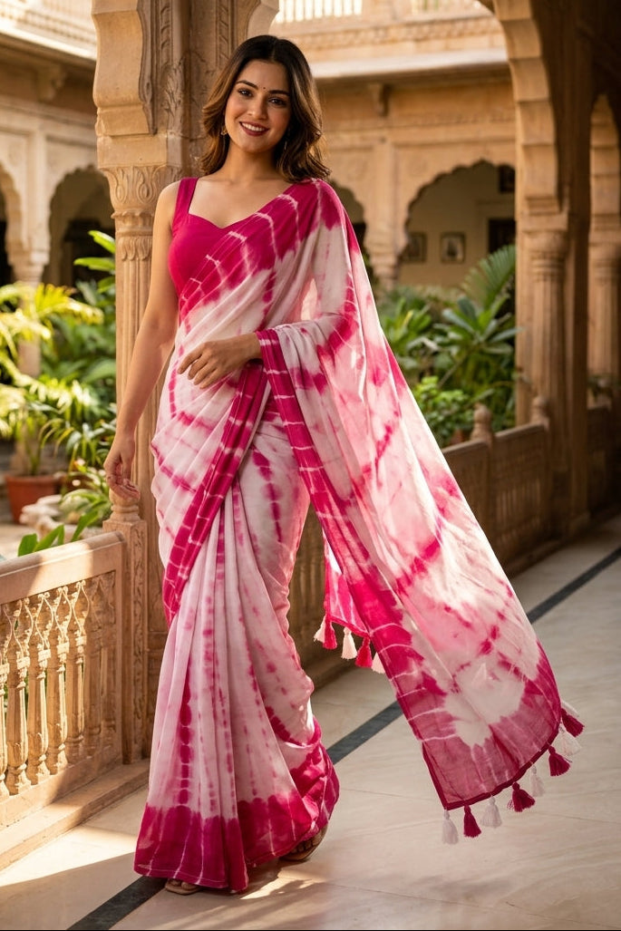 Clouds Of Colour Mul Cotton Saree