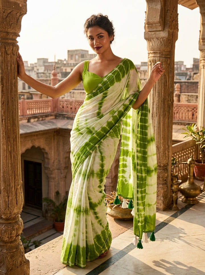 Clouds Of Colour  Mul Cotton Saree