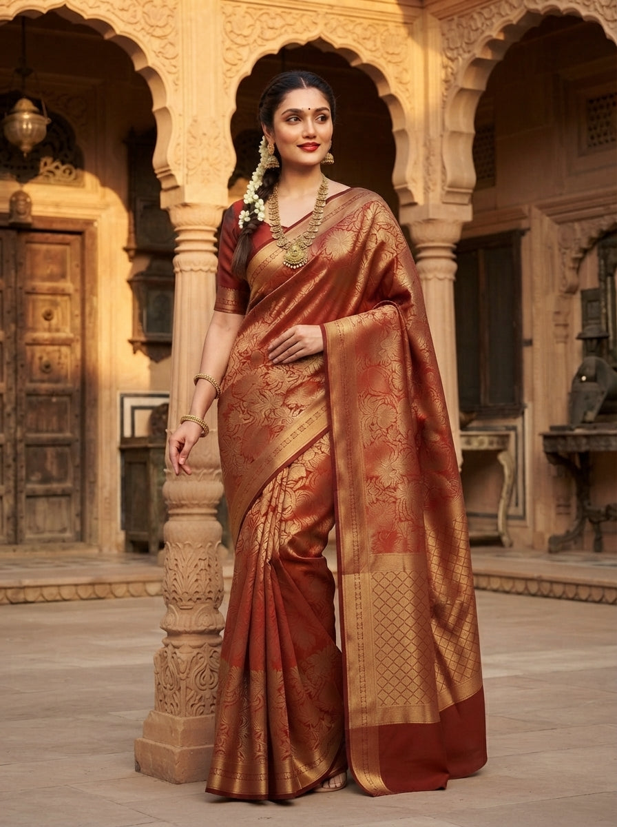 Maharani Weaves Katan Silk Saree