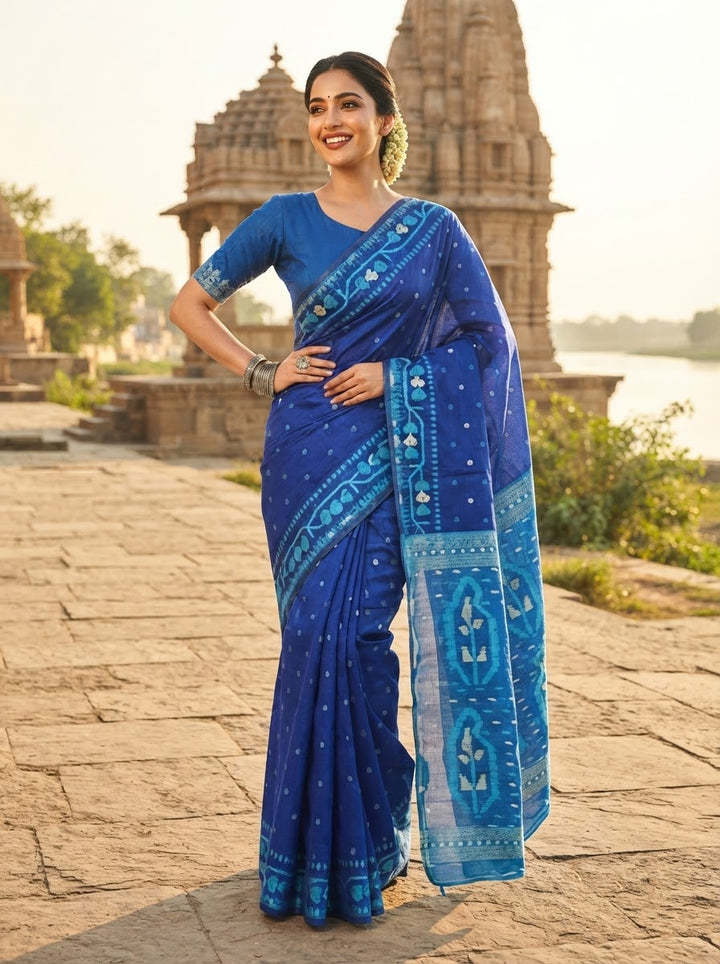 Nirob Prem Bengal Dhakai Jamdani Saree