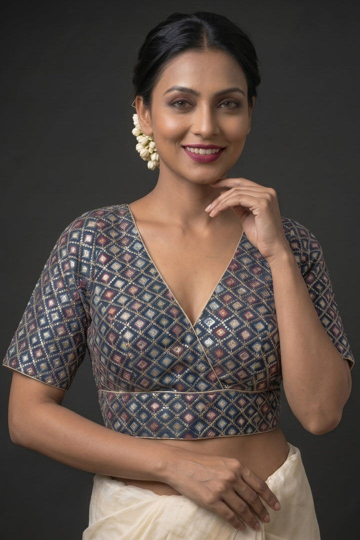 Wrapped In Drama Designer Blouse