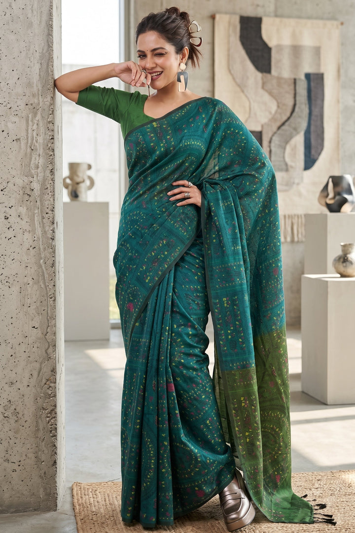 Melody of Colors Cotton Silk Saree