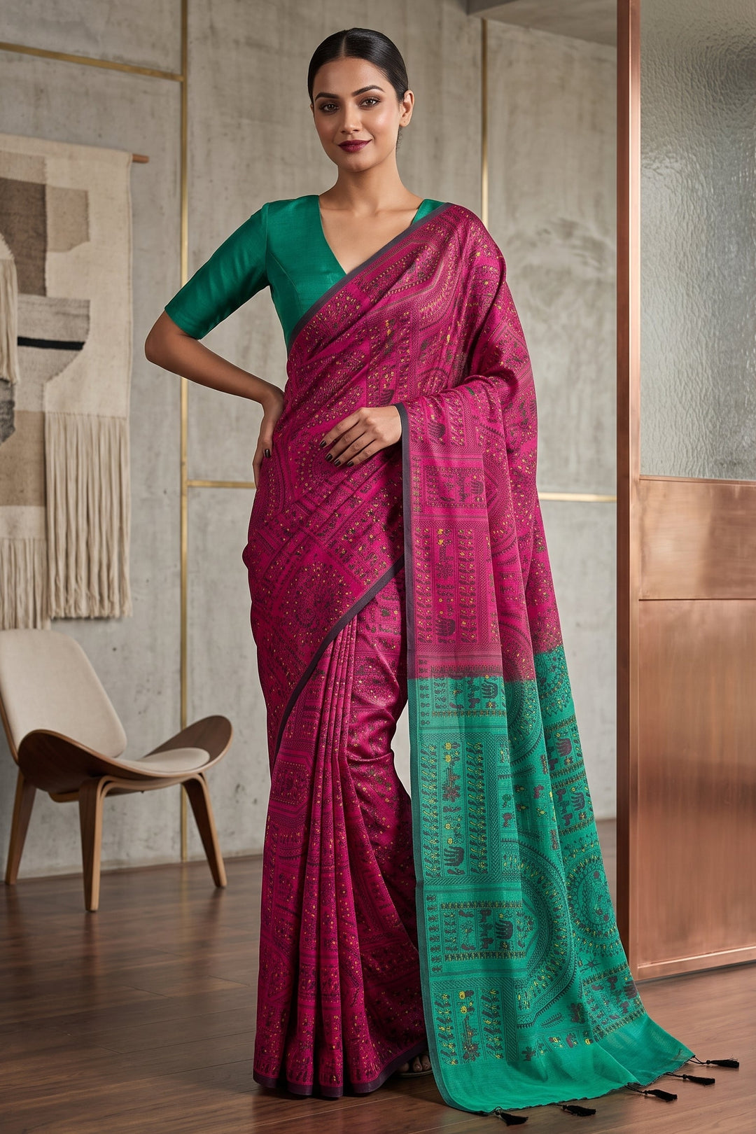 Melody of Colors Cotton Silk Saree
