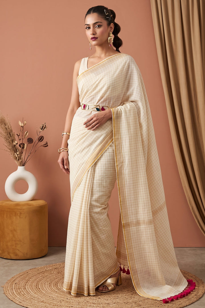 Quiet Opulence Mul Cotton Saree