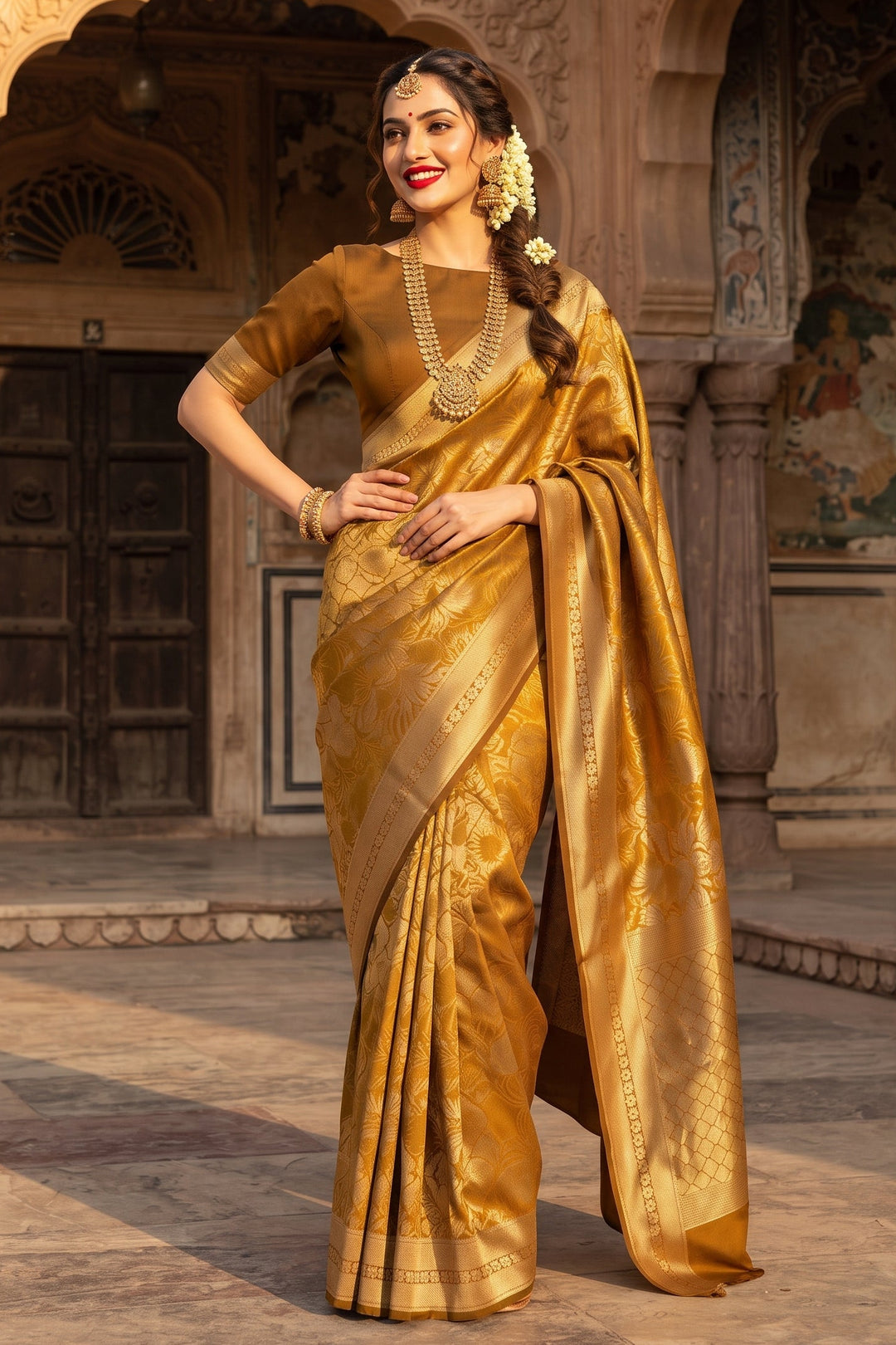 Maharani Weaves Katan Silk Saree
