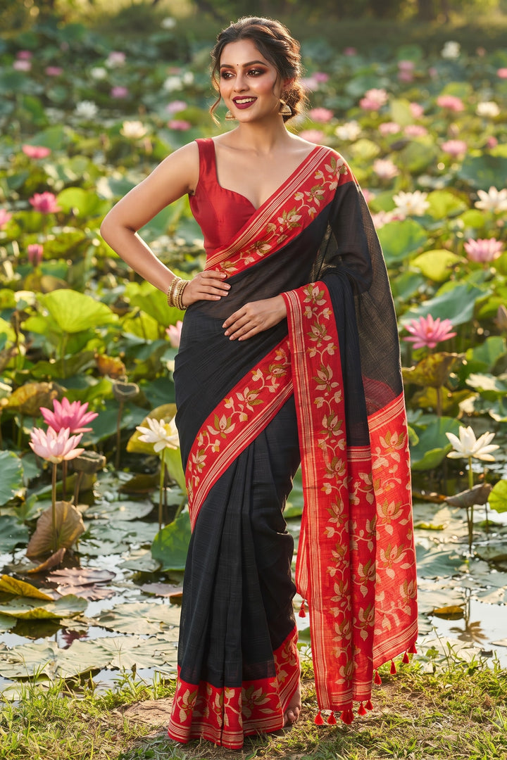 Petalique Drape Semi Tussar Silk Saree