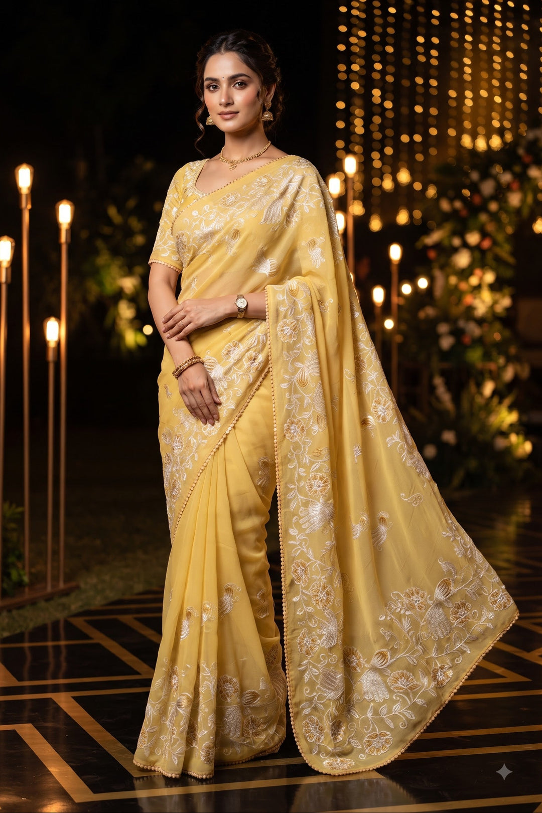 Divine Illumination Chinnon Silk Saree