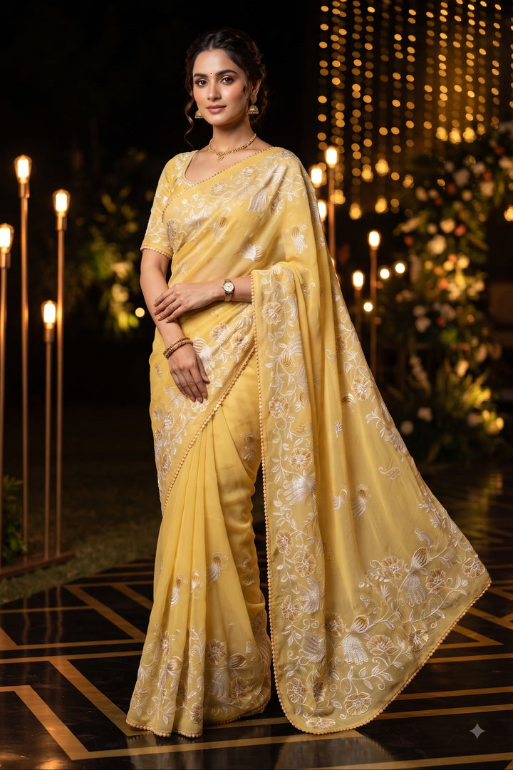 Divine Illumination Chinnon Silk Saree