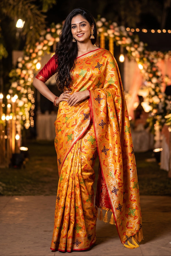 AUREVA Banarasi Patola Silk Saree