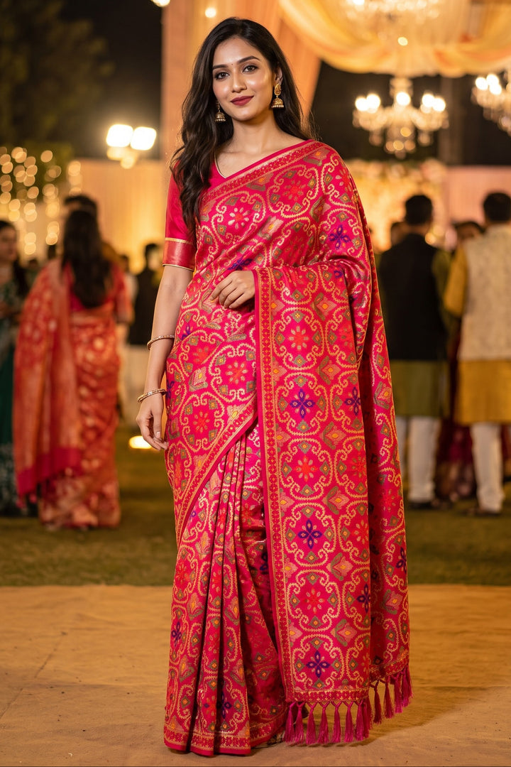 AUREVA Banarasi Patola Silk Saree