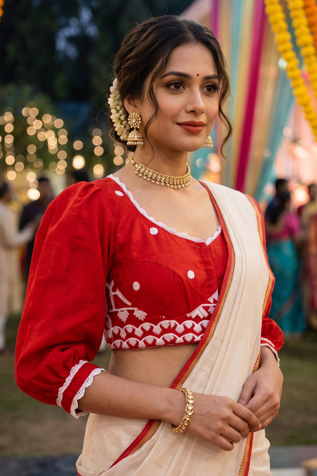 Once in Love Designer Vichitra Silk Blouse