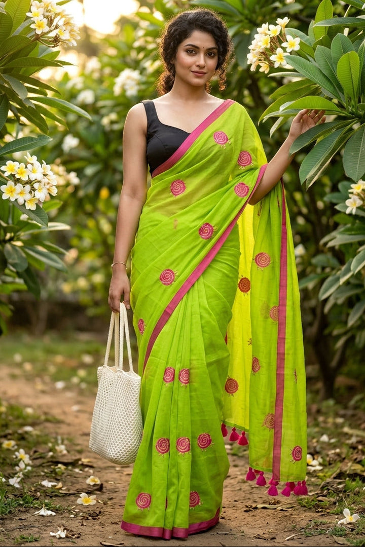 Sunrose Elegance Mul Cotton Saree