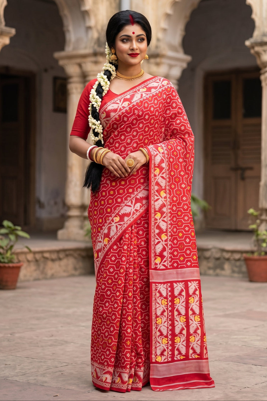 Swarnamayi Jamdani Saree