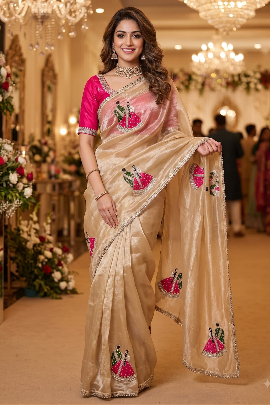 Shaadi Sargam Fancy Silk Saree with Cutdana Work