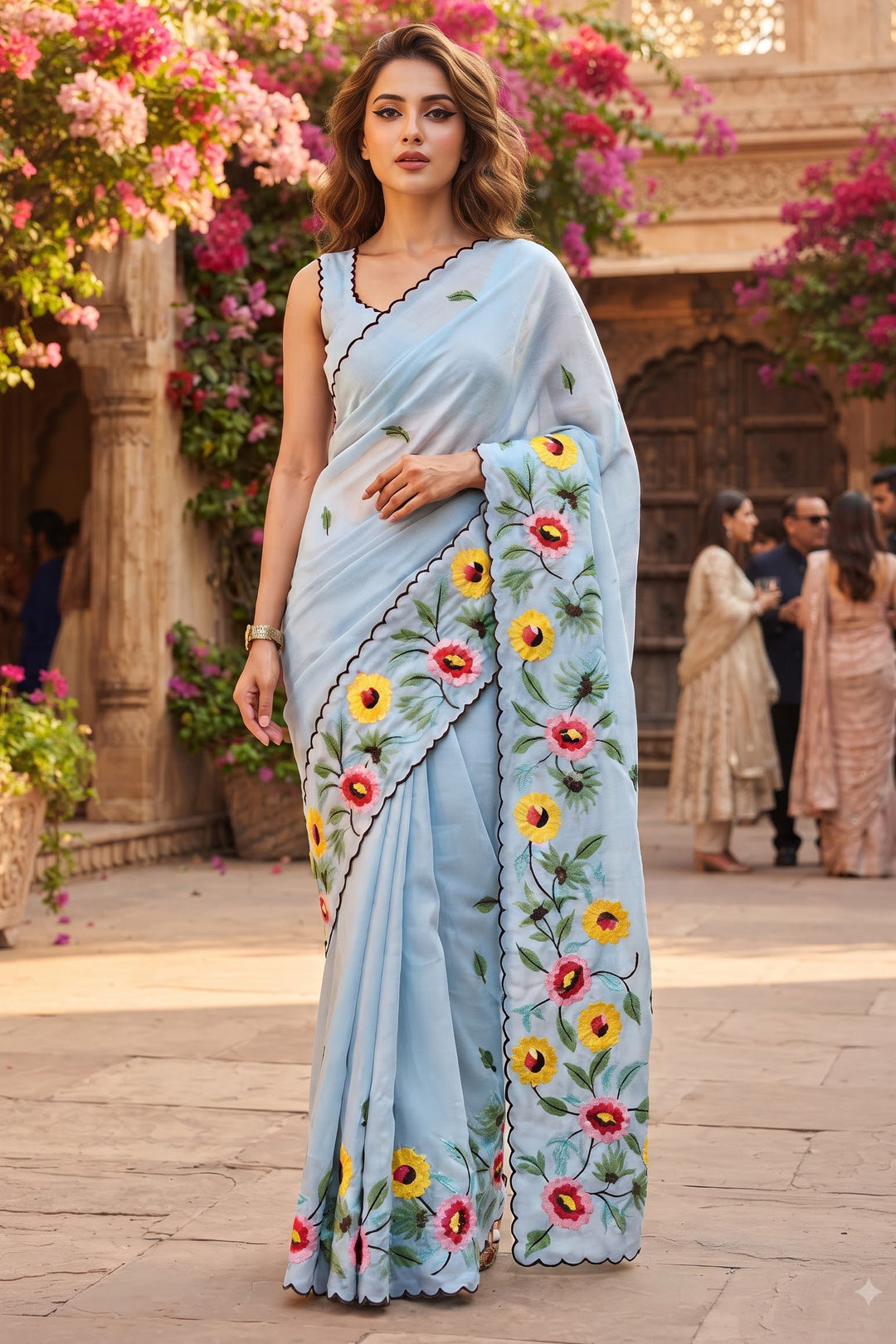 Meadow Sonnet Georgette Designer Saree
