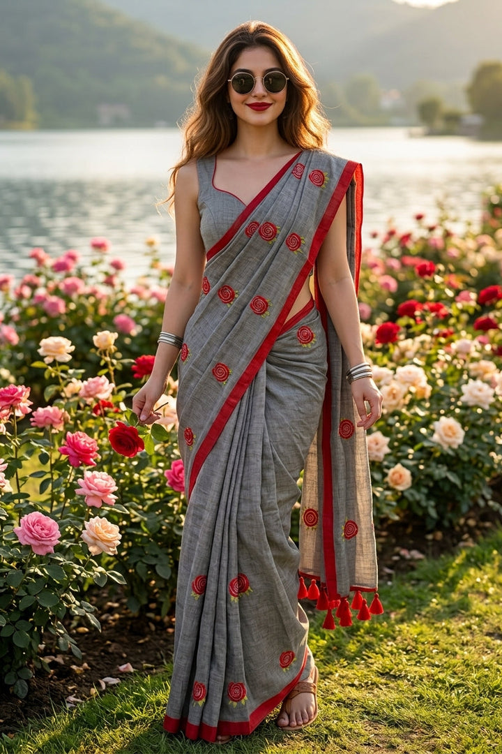 Sunrose Elegance Mul Cotton Saree
