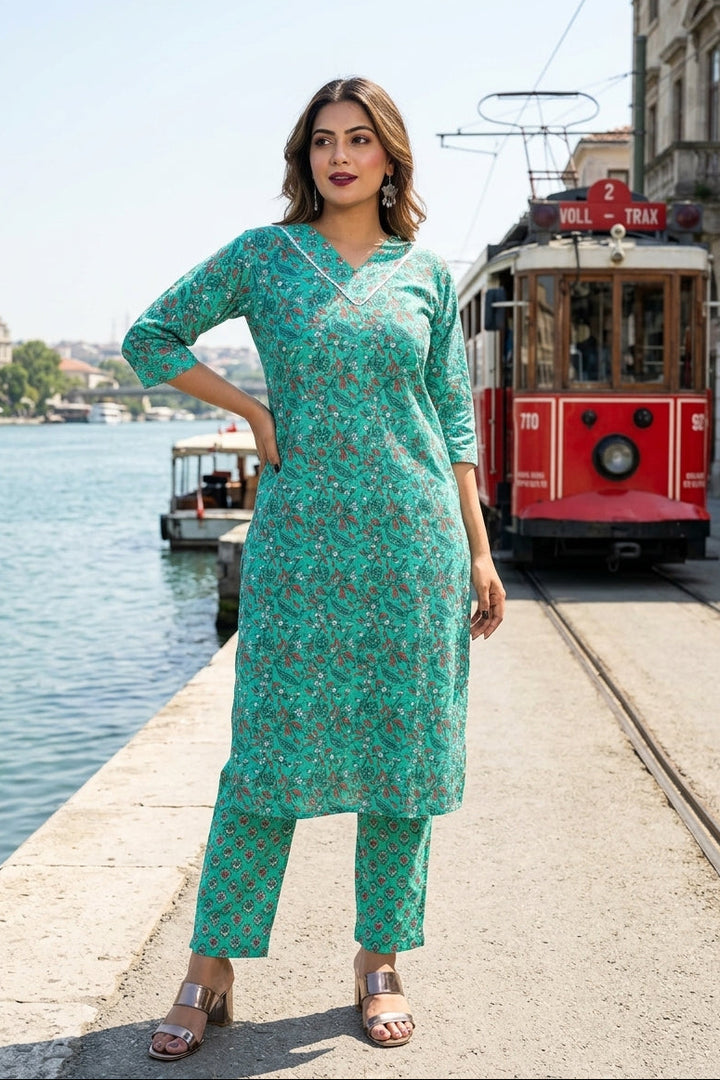 EthniCraze Cotton  Kurti Set