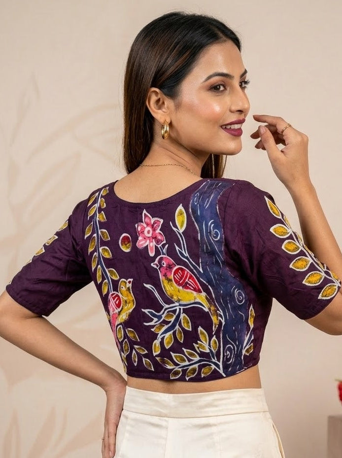 Song of the Sparrow – Batik Designer Blouse