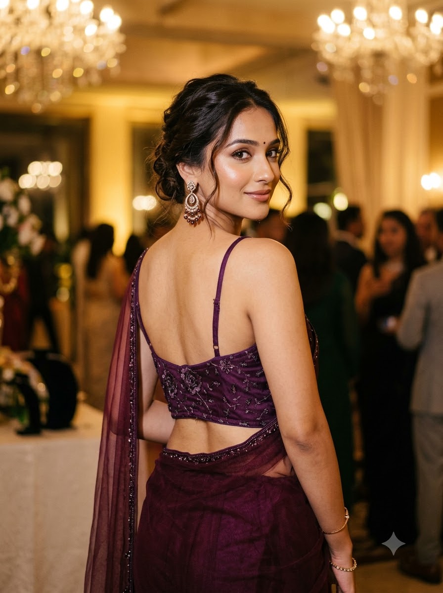 Beauty in Bling – Designer Katdana & Thread Embroidered Blouse