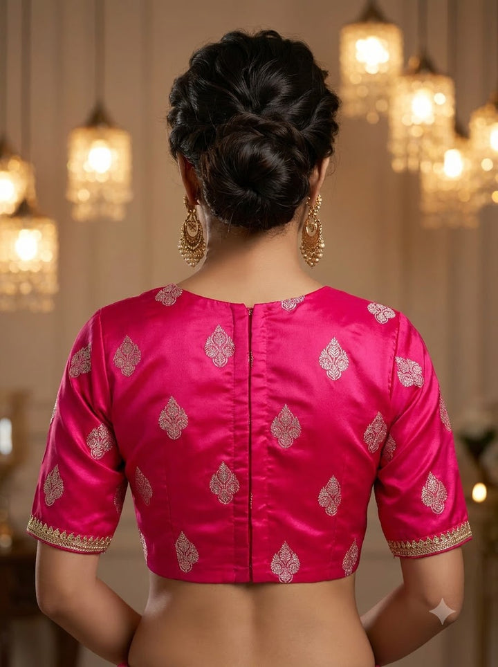 Sunehri Adaa Mashru Banarasi Silk Blouse