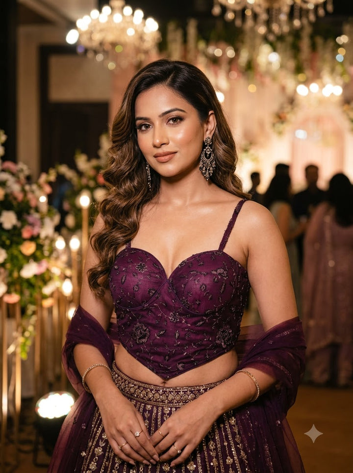 Beauty in Bling – Designer Katdana & Thread Embroidered Blouse