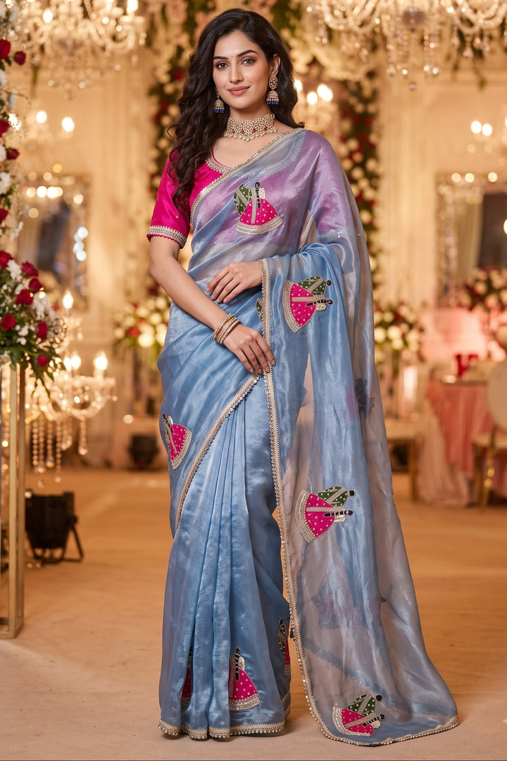 Shaadi Sargam Fancy Silk Saree with Cutdana Work