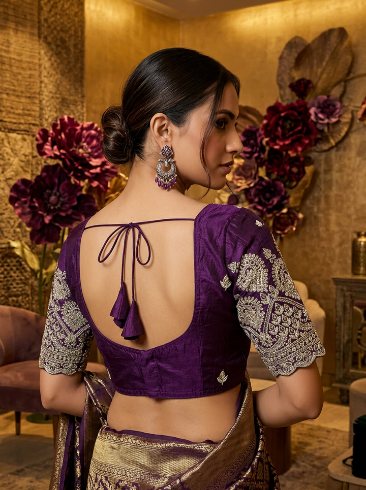 Rani Core-Fendy Silk Blouse(Purple)