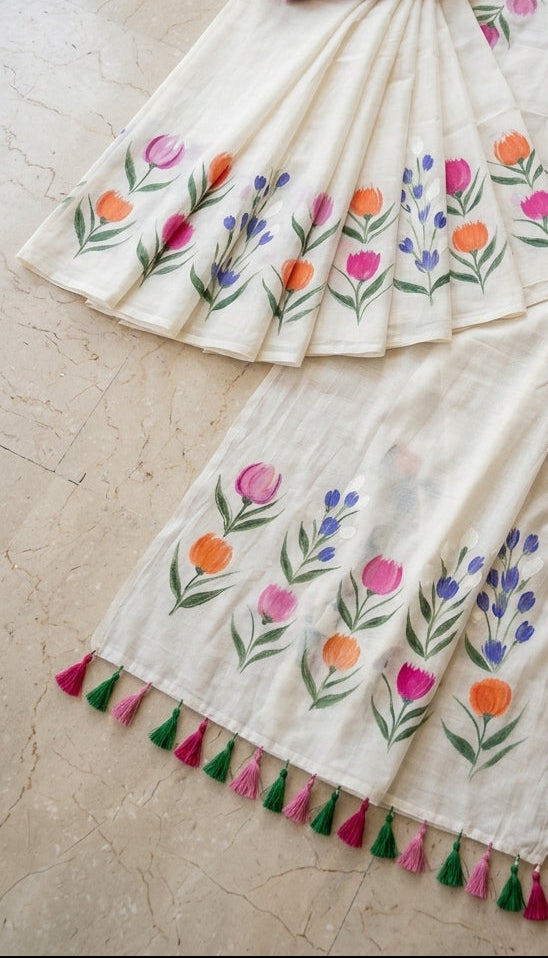 Tulip Vibe Mul Cotton Saree
