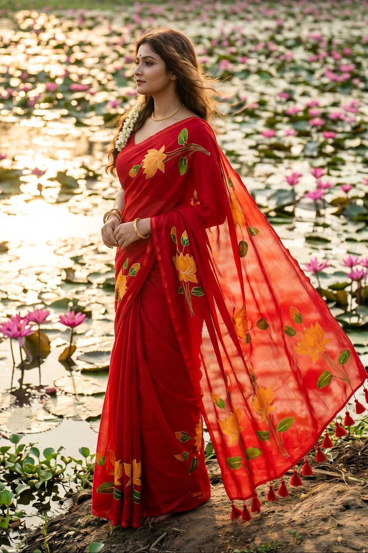 Podmosmita Mul Cotton Saree