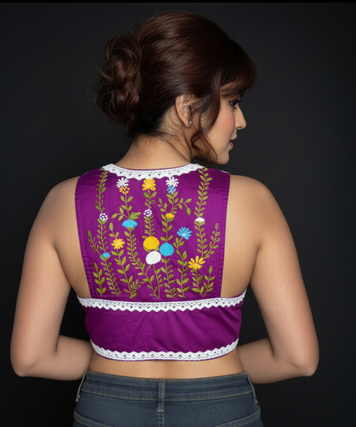 Magical Lace Work - Designer Blouse