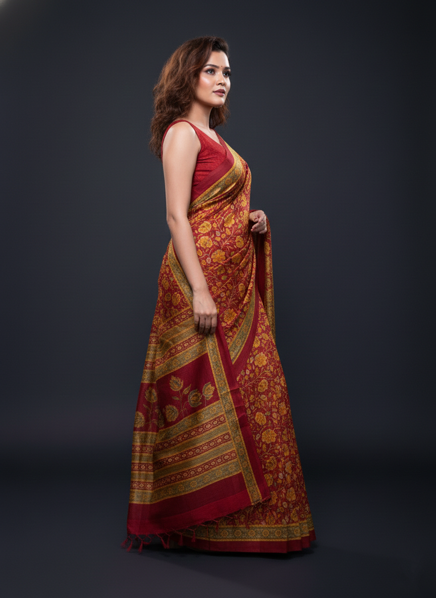 Kashmiri Tradition- Fancy Silk Saree