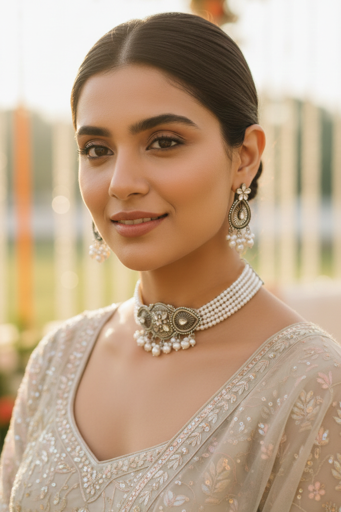 Classic Choice- Oxidized Chocker Set