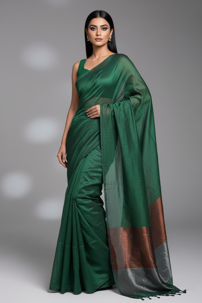 The Open Air - Bengal Khadi Cotton Saree