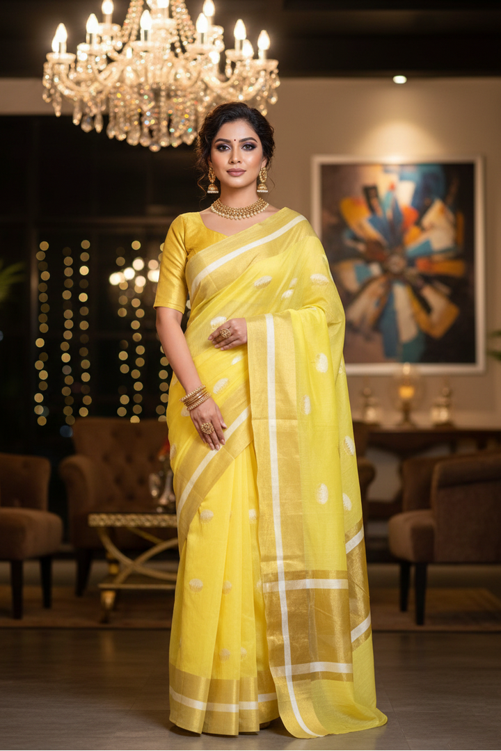 Swarna Kashi - Maheswari Banarasi Cotton Silk Saree
