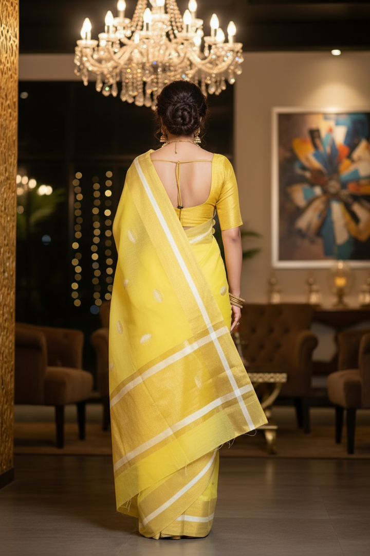 Swarna Kashi - Maheswari Banarasi Cotton Silk Saree