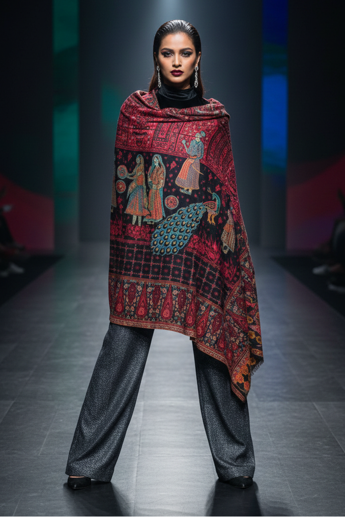 Snowsoft Pure Shawl Collection [Black ]