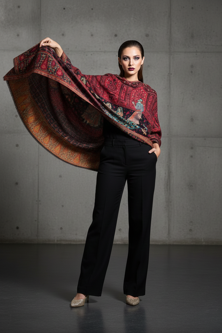 Snowsoft Pure Shawl Collection [Black ]