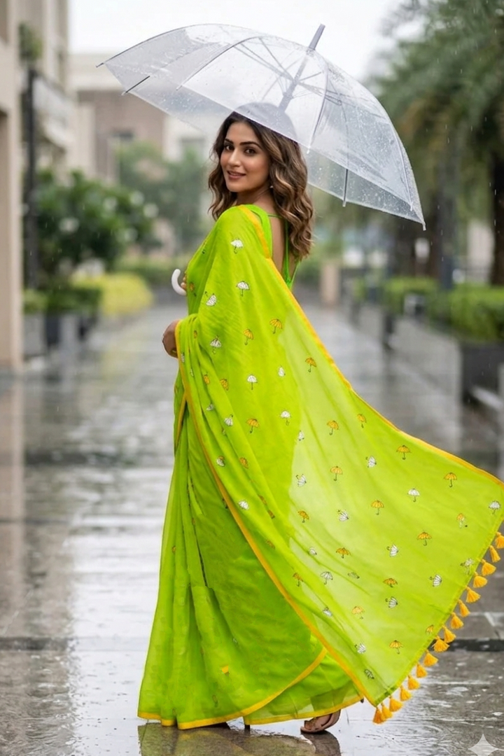 Umbrella Muse Khadi Cotton Saree
