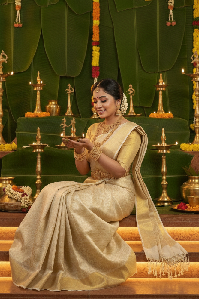 Nayanthara Tissue Silk Saree