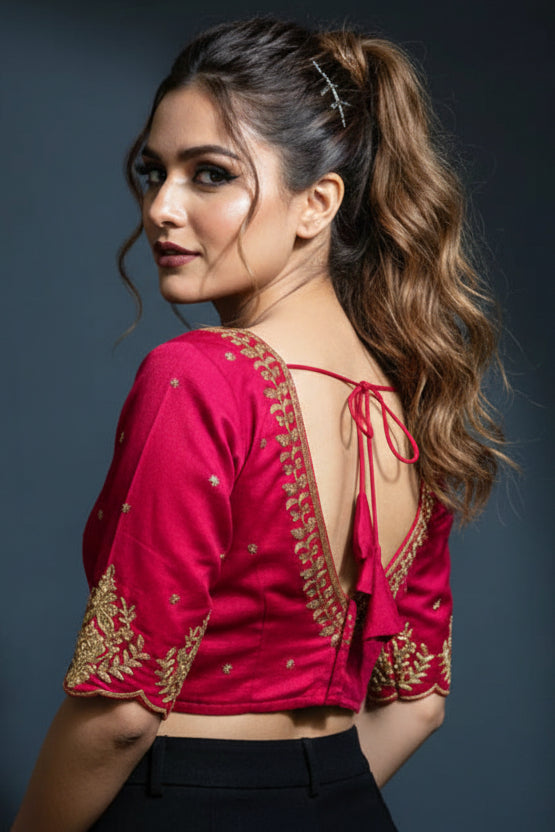 The Empress Gilded V-Neck Blouse