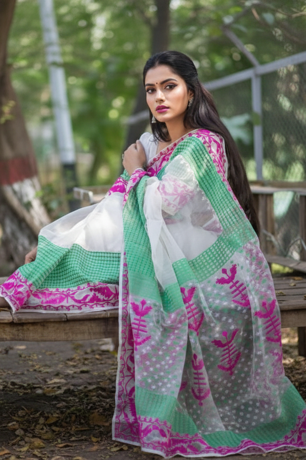 Ore Majhi Bangladeshi Style Dhakai Jamdani Saree